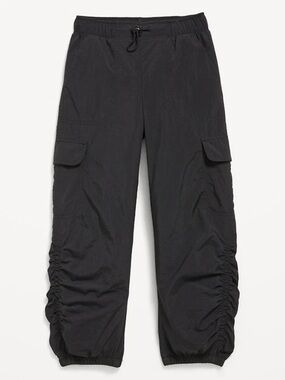 NWT Old Navy High-Waisted Side Ruched Cargo Parachute Joggers, Sz M